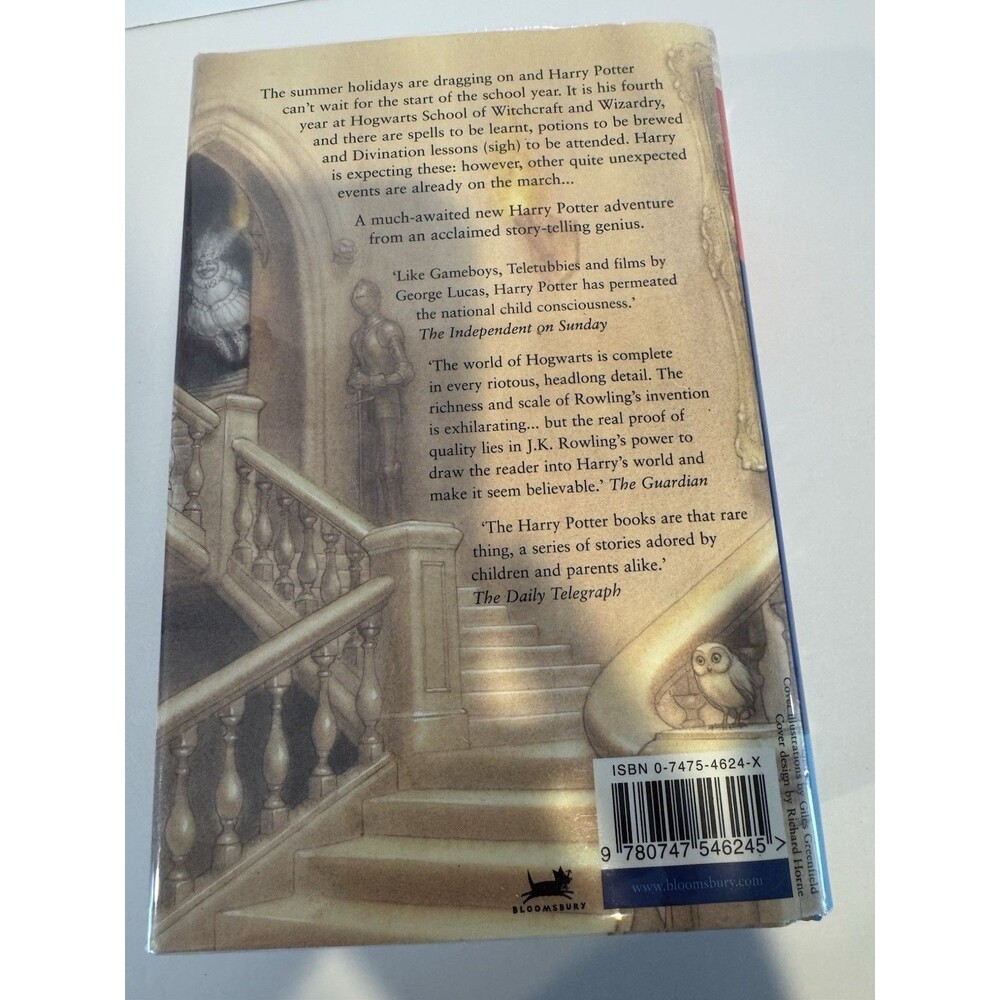 Harry Potter Goblet of Fire J.K. Rowling Hardcover 1st Edition Glasgow with erro - Picture 8 of 12